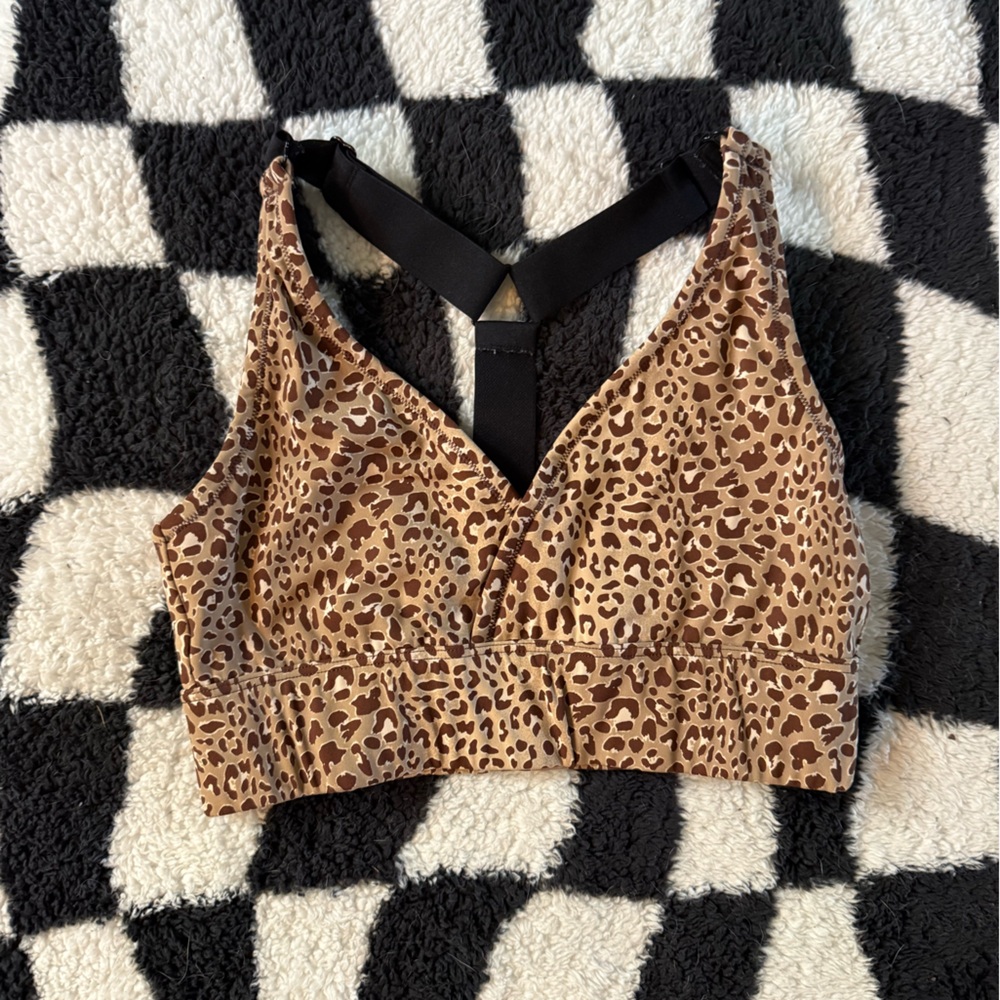 Varley Leopard Print Bra